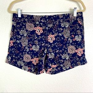 LOFT The Rivera Shorts Navy Floral